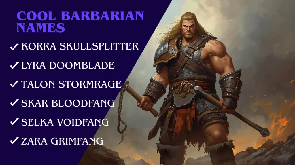 Cool Barbarian Names Cool Barbarian Names