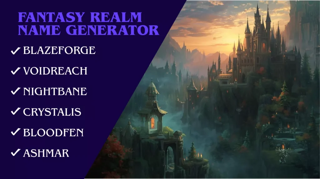 Fantasy Realm Name Generator Fantasy Realm Name Generator