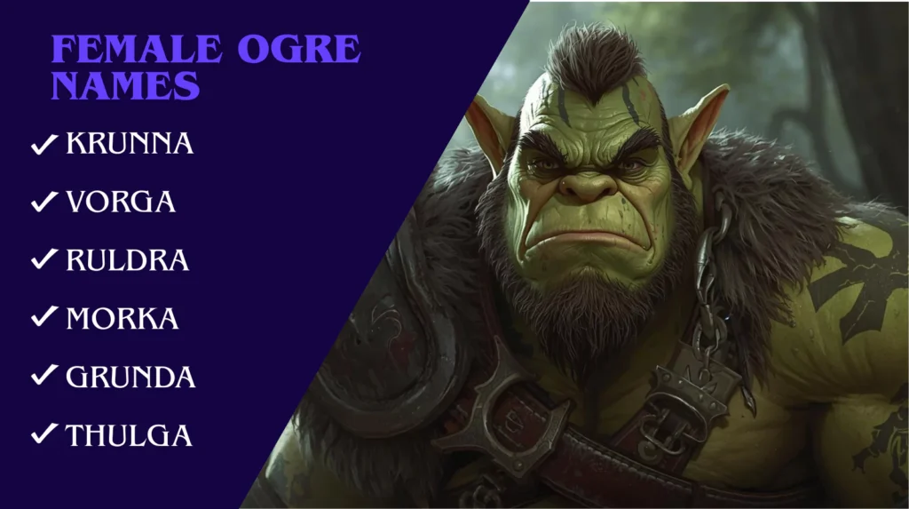 Female Ogre Names Female Ogre Names