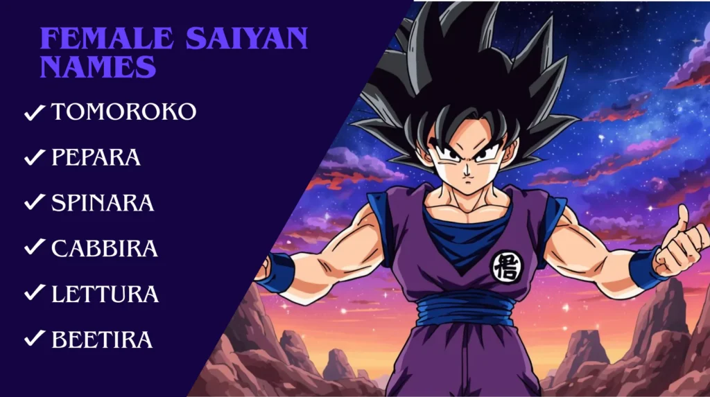 Female Saiyan Names Female Saiyan Names