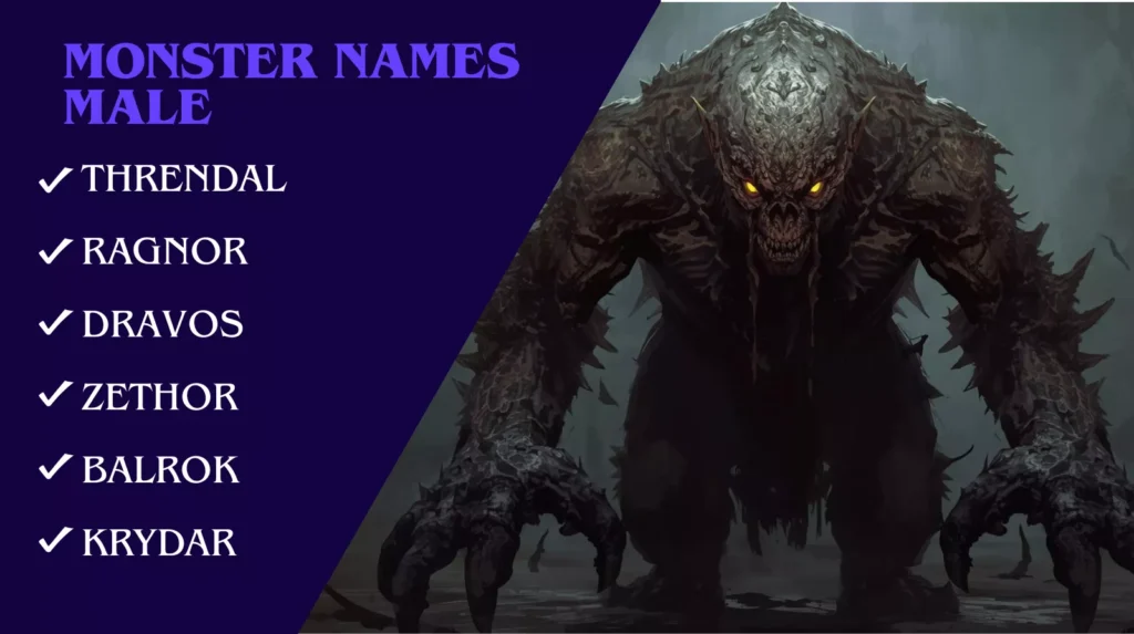 Monster Names Male Monster Names Male